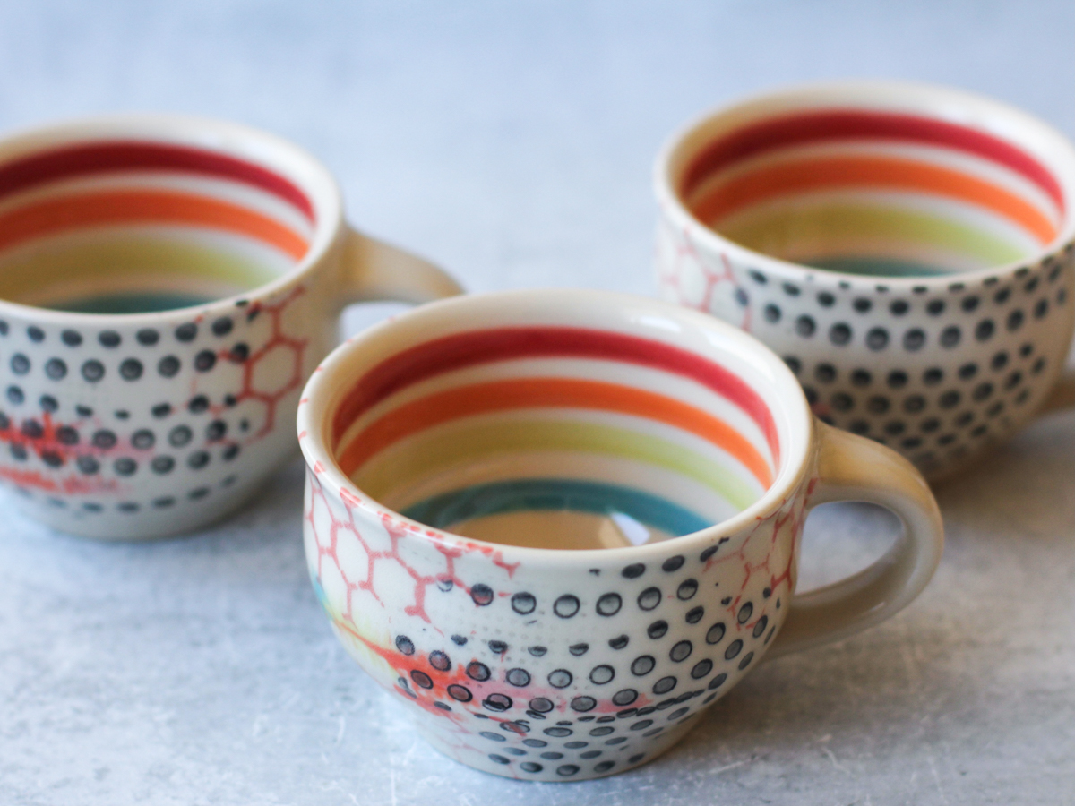 pattern tea cup