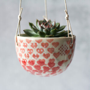 hanging planter hearts
