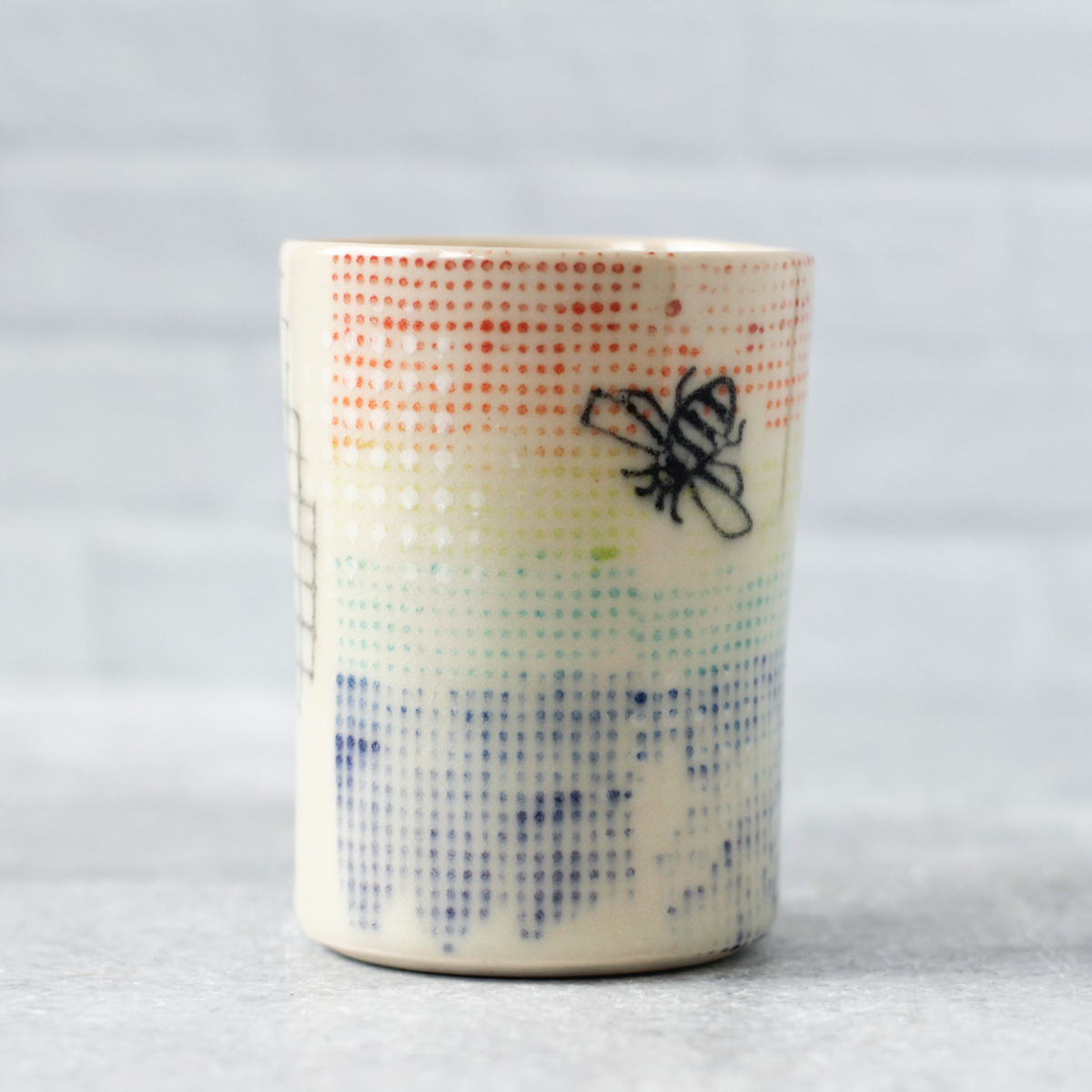 bee pattern cup