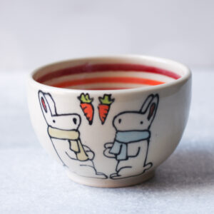 Snack Bowl - Bunnies with Carrots - Inner Rainbow Collection