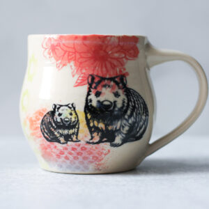 Pattern Mug - Wombats - Curvy Mug - Approx 14 oz mug