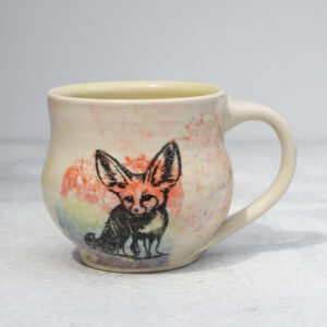 Mug - Fennec Fox - Patterned Belly Mug - Approx 12 oz mug