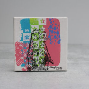 4x4 Original Mini Painting -Otter