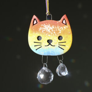 Suncatcher - Rainbow Cat Face- Hanging Rainbow Maker