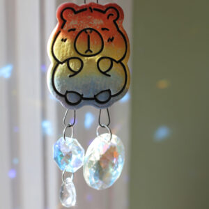 Suncatcher - Rainbow Capybara - Hanging Rainbow Maker