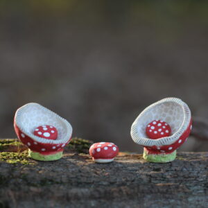 Fairy House Mushroom Chairs Set