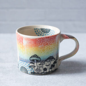 Low Mug - Mushrooms - approx 12 oz mug
